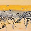 Primul răsărit după furtună - acril pe pânză, 30x40 cm