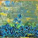 Albastrele - acril pe pânză, 35x45 cm