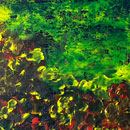 Flori a canvas, acril pe panza, 32x26 cm